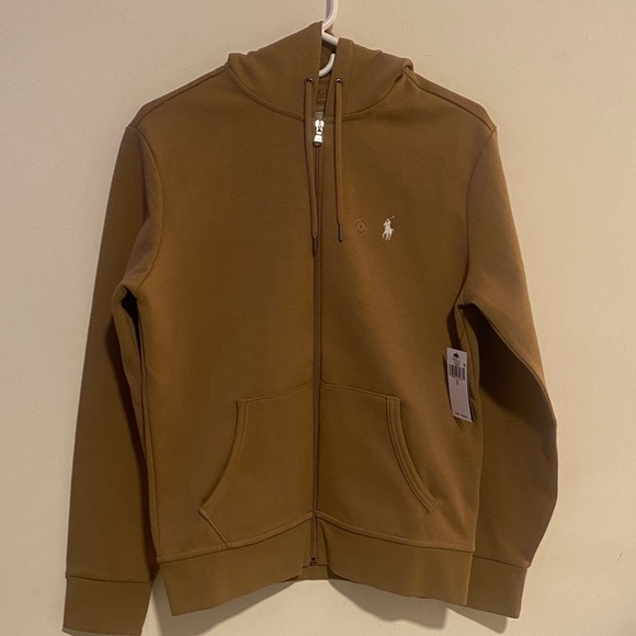 Polo Ralph Lauren Brown Zip-up Hooded Sweater